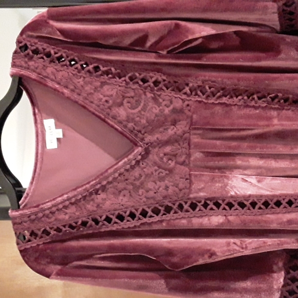 Goth renaissance purple embroidered velvet lace fairy medieval dress S - Picture 8 of 10